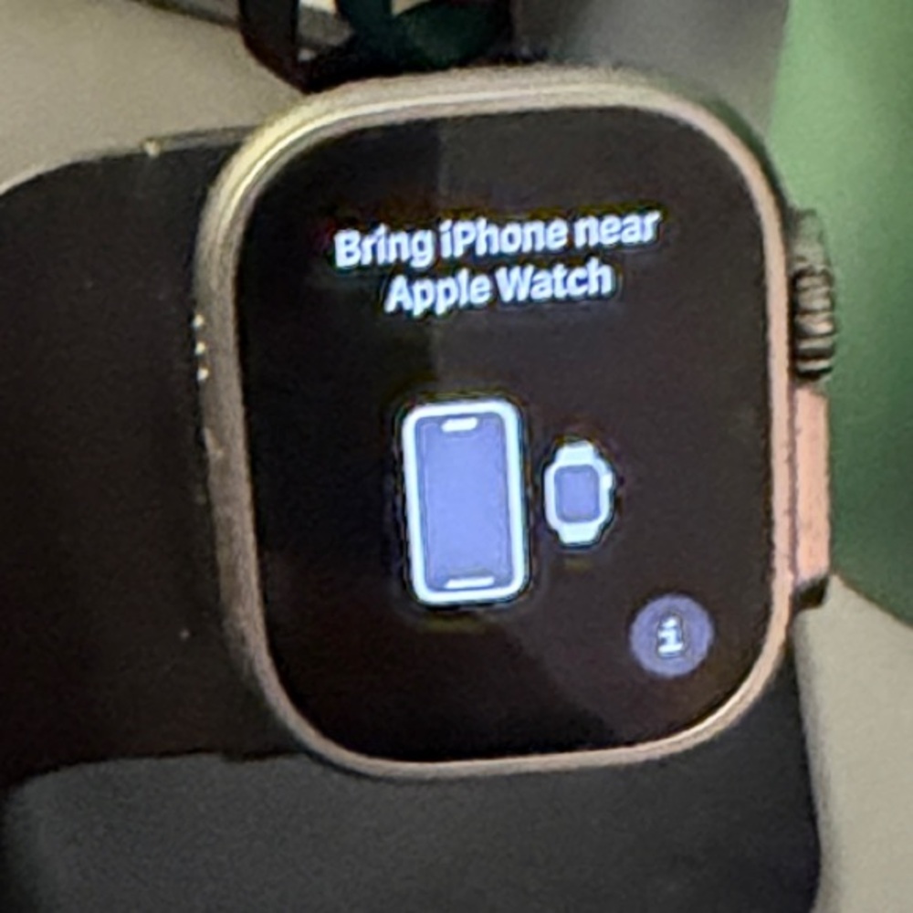 Apple Smartwatch - Silver Bezel with Black Strap Ultra 1 49mm Titanium